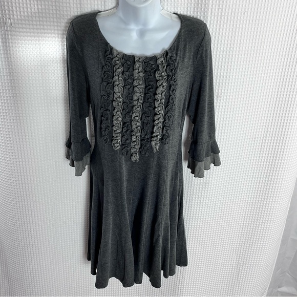 Rabbit Rabbit Rabbit Charcoal Ruffle Dress size 14 - Picture 5 of 8